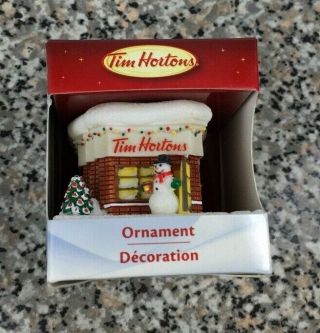 Tim Horton ' s Limited Edition Collectible Christmas Ornament Snowman Store 2012 2
