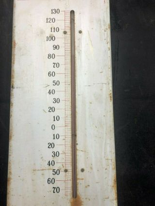 Large Vintage 1950 ' s Dr Pepper Soda Pop Gas Station Metal Thermometer Sign 3