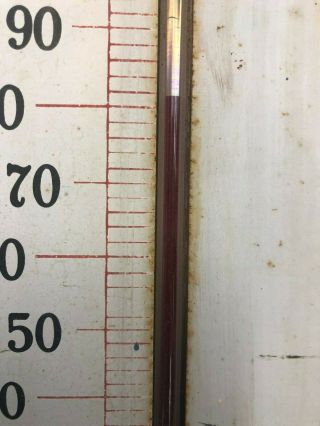 Large Vintage 1950 ' s Dr Pepper Soda Pop Gas Station Metal Thermometer Sign 4