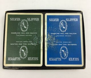 Silver Slipper Gambling Hall & Saloon Las Vegas Playing Cards 2 Decks 4