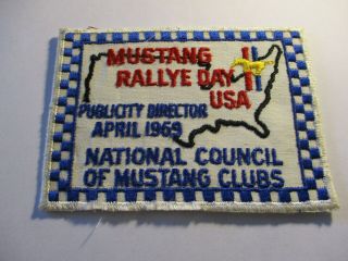 1969 Vintage National Council Of Mustang Clubs Patch