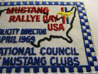 1969 Vintage National Council of Mustang Clubs Patch 3