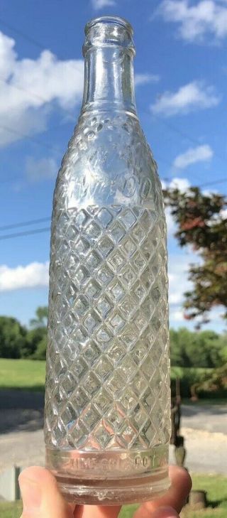 Art Deco War Whoop Soda Bottle Montgomery Alabama Rare Ala Lime Cola