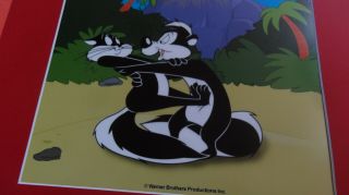 Matted Pepe Le Pew And Penelope Skunk Hanna Barbera Cel Cell Animation Art