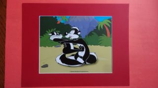 MATTED PEPE LE PEW AND PENELOPE SKUNK HANNA BARBERA CEL CELL ANIMATION ART 2