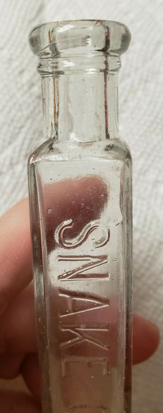 Quack Medicine Bottle: Clark Stanley SNAKE OIL LINIMENT tiny trial size,  rarest 5