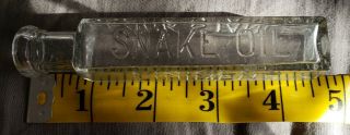 Quack Medicine Bottle: Clark Stanley SNAKE OIL LINIMENT tiny trial size,  rarest 8