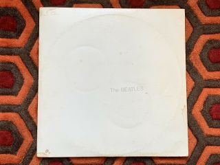 The Beatles White Album Lp Capitol Orange Label W/ Pics & Poster Vtg Vinyl Good