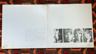 THE BEATLES White Album LP Capitol Orange Label W/ Pics & Poster VTG Vinyl Good 3