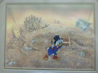 Disney Prod Cell Scrooge Mcduck Signed - Carl Barks,  Sericel