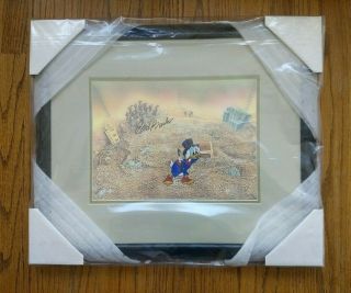 Disney Prod Cell Scrooge McDuck Signed - Carl Barks,  Sericel 2