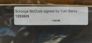 Disney Prod Cell Scrooge McDuck Signed - Carl Barks,  Sericel 3