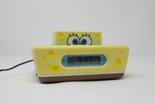Spongebob Squarepants Foam Alarm Clock Radio Snooze Npower &