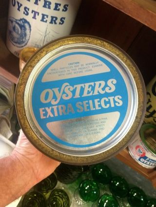 Epicure Brand gallon Seafood Oyster Tin Can J M Clayton Co Cambridge Maryland 4