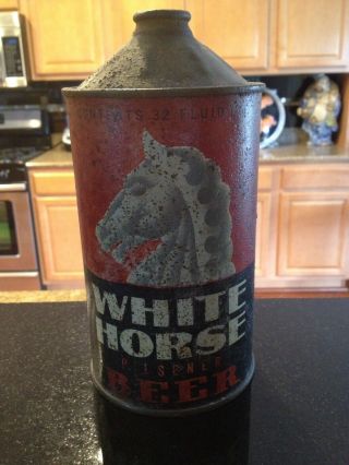 White Horse Beer Quart Conetop Chicago,  Il