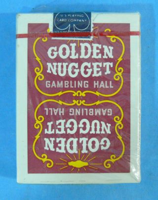 Deck Red Burgundy Golden Nugget Casino Playing Cards Las Vegas