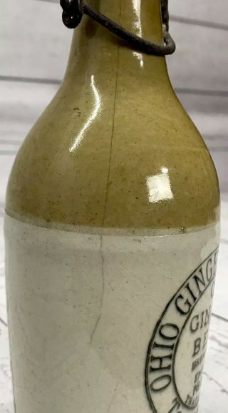 Ginger Beer Bottle O.  Ohio Ginger Beer Co Toledo OH Stoneware Stone Antique OH46 7