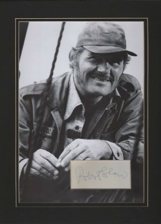 Robert Shaw.  Extremely Scarce Authentic Signature.  Jaws.  From Russia With Love.