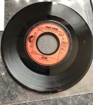 Shakin Stevens 7” Vinyl 45 PROMO “Justine” German Polydor WITH PROMO INFO SHEET 5