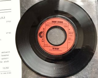 Shakin Stevens 7” Vinyl 45 PROMO “Justine” German Polydor WITH PROMO INFO SHEET 7