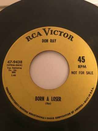 Don Ray - Born A Loser Mega Rare Northern Soul Promo 45 Rca Victor 47 - 9438