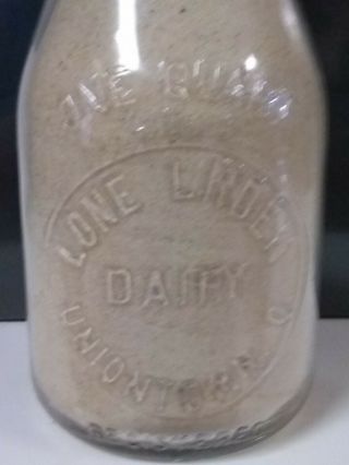 Uniontown Ohio Lone Linden Dairy Quart Bottle