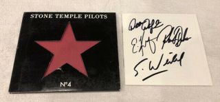 Stone Temple Pilots No.  4 Digipak Version Signed Cd Autographed Scott Weiland