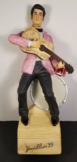 Yours Elvis ‘55 Vintage Commemorative Mccormick Whiskey Decanter Music Box