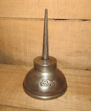 Antique Ford Automobile Oil Can Thumb Oiler Old Vtg