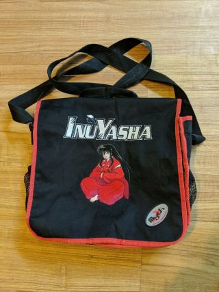 Vintage Inuyasha Myth Black Messenger Bag Anime Satchel Black Red Crossbody