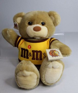 1987 Chocolate Chums Peanut M&m Teddy Bear Plush