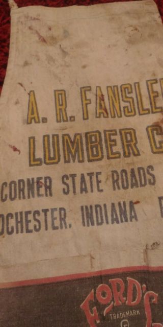VINTAGE A.  R.  FANSLER LUMBER CO.  NAIL APRON FORDS ROOFING PRODUCT ' S advertising 5