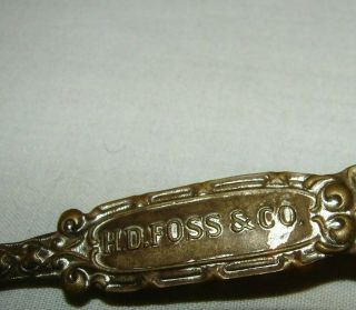 Antique 1900 ' s H.  D.  Foss & Co.  Boston Chocolates Metal Tin Labels 3