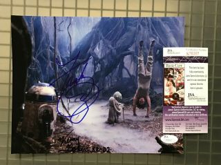 Frank Oz & Kenny Baker Signed 8x10 Yoda R2 - D2 Star Wars Photo Auto Jsa