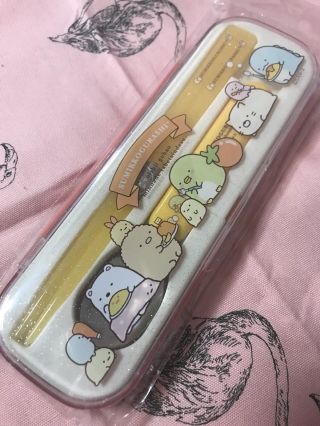 Sumikko Gurashi Chop Stick Spoon Set Bento Japan Tokyo Kawaii Cute