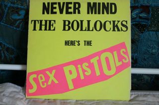 UK 1977 BLANK 1ST COVER SEX PISTOLS NEVER MIND THE BOLLOCKS VINYL LP 6