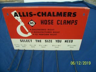 Allis - Chalmers Tractor Dealer Advertising Sign Farm Parts Display Rack