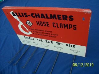 ALLIS - CHALMERS TRACTOR DEALER ADVERTISING SIGN FARM PARTS DISPLAY RACK 2