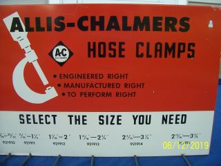 ALLIS - CHALMERS TRACTOR DEALER ADVERTISING SIGN FARM PARTS DISPLAY RACK 4
