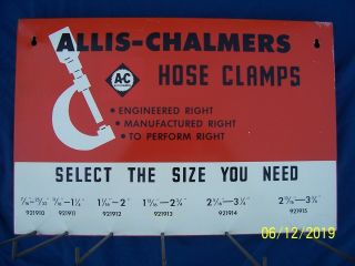 ALLIS - CHALMERS TRACTOR DEALER ADVERTISING SIGN FARM PARTS DISPLAY RACK 6