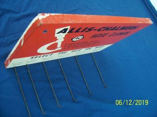 ALLIS - CHALMERS TRACTOR DEALER ADVERTISING SIGN FARM PARTS DISPLAY RACK 8