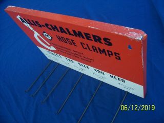 ALLIS - CHALMERS TRACTOR DEALER ADVERTISING SIGN FARM PARTS DISPLAY RACK 9