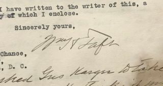 President William H.  Taft Signed 1918 Letter RE: Blackmail PSA/DNA LOA Autograph 2