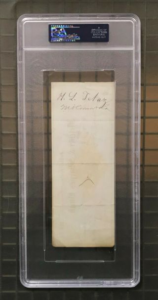 President Benjamin Harrison Signed 1881 Check Autographed PSA/DNA 7 NM AUTO 4