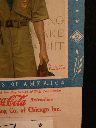 1945 CHICAGO COCA - COLA CALENDAR BSA NORMAN ROCKWELL SEASONS GREETINGS 3