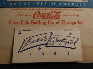 1945 CHICAGO COCA - COLA CALENDAR BSA NORMAN ROCKWELL SEASONS GREETINGS 5