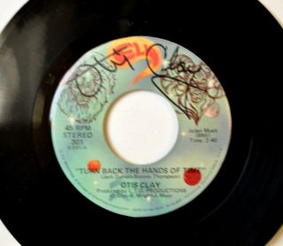 Otis Clay 45 - Turn Back The Hands Of Time - Autographed M - Elka 301