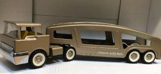 Vintage Structo Car Hauler,  Transport Pressed Steel,  Toy Truck Very Good Cond.