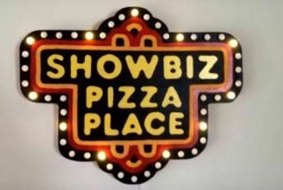 Showbiz Pizza Place LARGE Lighted sign 7 functions LED man cave Chuck E Cheese 2
