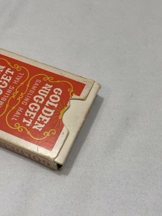 Vintage Golden Nugget Gambling Hall Las Vegas Red/Orange Deck Playing Cards 5